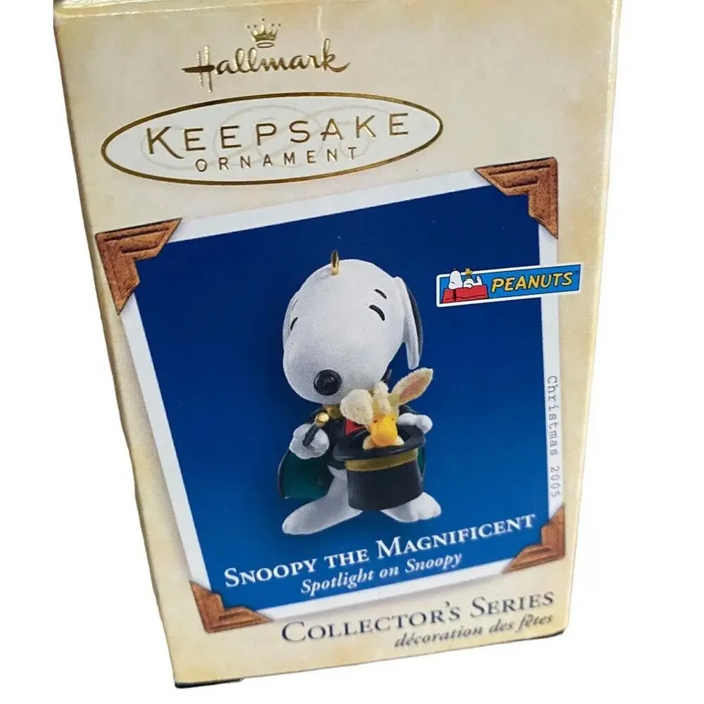 Hallmark Snoopy Magnificent Ornament Peanuts Magician Woodstock 2008 Christmas